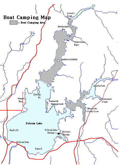 Boat Camping Map